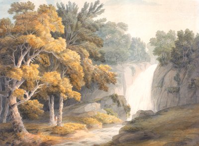 Tájkép vízeséssel alkotó: Francis Towne